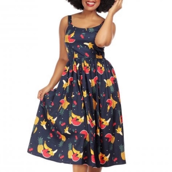 Collectif x ModCloth Daytime’s Finest Fruit Retro Dress UK 26 = US 22 or 3X - Picture 5 of 16
